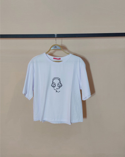 کراپ زنانه چاپ هدفون