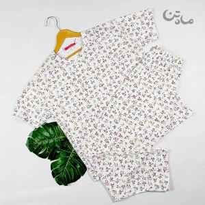 ست تیشرت و شلوار نخ پنبه طرح سرخس3