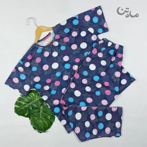 ست تیشرت وشلوار نخ پنبه طرح گل3