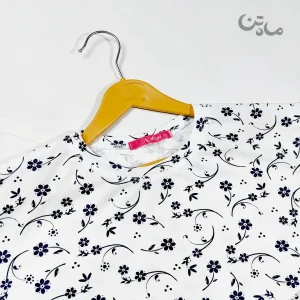 ست تیشرت وشلوار زنانه نخ پنبه طرح گلی