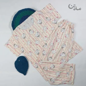 ست تیشرت وشلوار نخی زنانه کتی2
