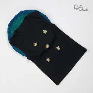 تاب کبریتی زنانه گلدوزی شده مشکی2