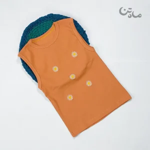 تاب کبریتی زنانه گلدوزی شده نارنجی