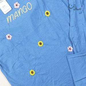 ست تیشرت و شلوار زنانه مارک MANGO نخ پنبه مدل گلی