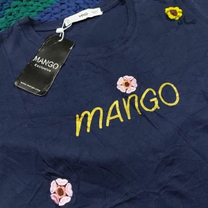 ست تیشرت وشلوار مارک MANGO سرمه ای 2