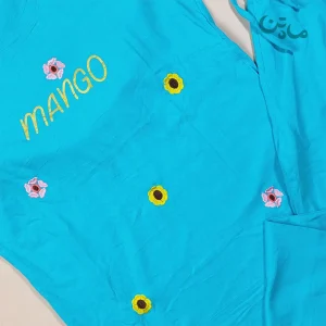 ست تیشرت وشلوار مارک MANGO آبی روشن 3